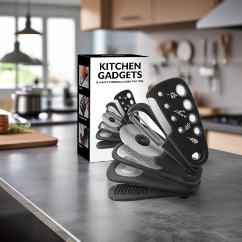 6 Packs Kitchen Gadgets Set for Home Space Saving, Unique Cooking Tools with Beer Opener, Herb De-stemmer, Zester Ginger & Vegetable & Cheese Grater, Camping Mini Utensils Multifunctional Kitchenware