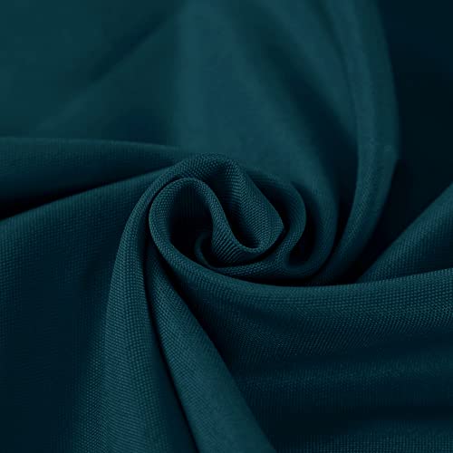 Fokitut 2 Pack Waterproof Rectangle Tablecloth, 90x156 Inch,Stain Resistant and Wrinkle Polyester Table Cloth, Fabric Table Cover for Kitchen Dining, Wedding, Party, Holiday Dinner-Peacock Blue - color: Peacock Blue, size: 90x156''-2pack