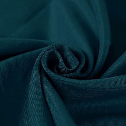 Fokitut 2 Pack Waterproof Rectangle Tablecloth, 90x156 Inch,Stain Resistant and Wrinkle Polyester Table Cloth, Fabric Table Cover for Kitchen Dining, Wedding, Party, Holiday Dinner-Peacock Blue - color: Peacock Blue, size: 90x156''-2pack