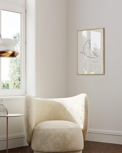HAUS AND HUES 20x30 Gold Metal Picture Frame - Features Premium Aluminum & Hanging Hardware, Shatterproof Plexiglass - Perfect for Home, Office (20x30 in, Gold, Set of 1) - color: Gold Metal, size: 20x30 in, style: Set of 01