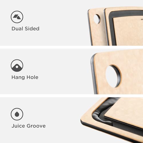 Epicurean Gourmet Series 17.5" × 13" Cutting Board in Natural/Slate - color: Natural/Slate, size: 17.5"L x 13"W