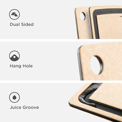 Epicurean Gourmet Series 17.5" × 13" Cutting Board in Natural/Slate - color: Natural/Slate, size: 17.5"L x 13"W