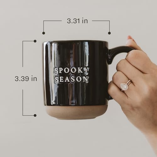 Sweet Water Decor Halloween Coffee Mug - Spooky Coffee Mug for Halloween - Durable Stoneware Mug for Tea & Cocoa - Perfect Fall Mugs for Morning Brew & Cozy Nights - Spooky Season Design Mug 14oz - style: Spooky Season