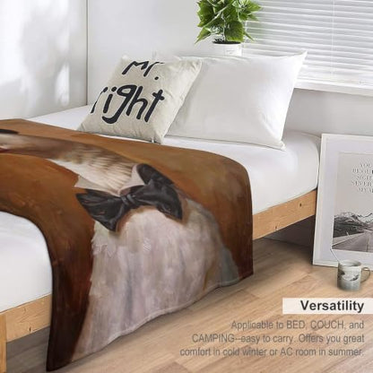 Gentleman Duck 02 Flannel Blankets Fleece Soft Throw Lightweight Plush Gifts for Couch, Bed, Cozy Sofa Plush, Chair, Lovers 40x50in(100x125cm) - color: Style-28, size: 40x50in(100x125cm)