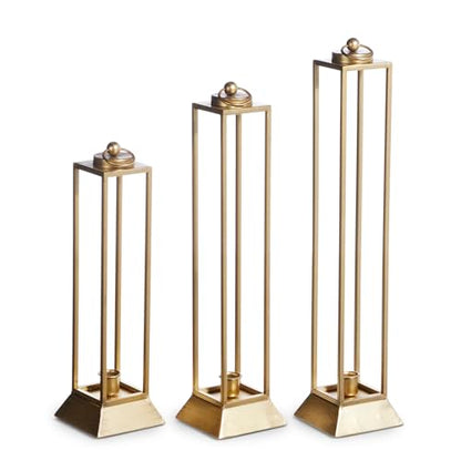 Raz 19"" Gold Lanterns Set of 3 Various Heights