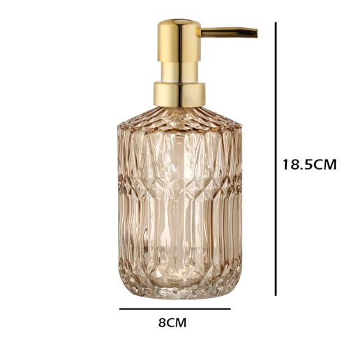 YunNasi Soap Dispenser with Pump Refillable | Liquid Hand Soap Dish Soap Dispensers for Bathroom Counter, Kitchen Sink, Amber - color: Amber