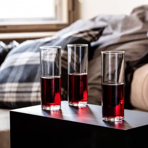 Krosno Tall Drinking Glasses Set of 6 – 6.8 oz Highball Glasses for Water, Juice & Drinks, Clear Glassware, Balance Collection, Elegant Everyday Tumblers, Dishwasher Safe, Made in Europe
