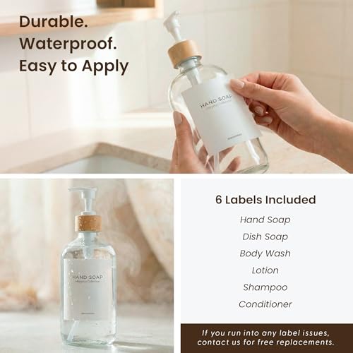 MaisoNovo Glass Dish Soap Dispenser for Kitchen Set of 2-16.9oz Clear Dish and Hand Soap Dispenser Set for Kitchen - Clear Glass Bottles x 2 with White Bamboo Pumps & Tray - color: Clear Bottles/White Bamboo Pumps