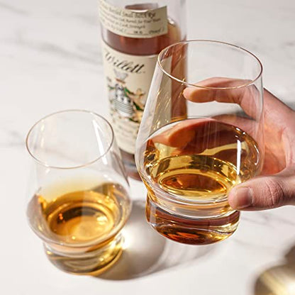 Viski Whiskey Glasses with Heavy Footed Base - Crystal Tumblers for Scotch, Bourbon, Cocktails - 18.5 Oz Set of 2 - style: Heavy Footed Whiskey Glasses