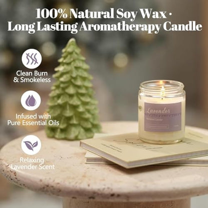 Scented Candles Gift Set for Women, 6-Pack Aromatherapy Candles for Home | Lavender, Jasmine, Vanilla, Sage, Sandalwood Rose & Eucalyptus Mint. 42 oz & 300 Hour Burn for Home, Baths, Yoga & Self-Care - color: Classic 6 Pack Scented Candles