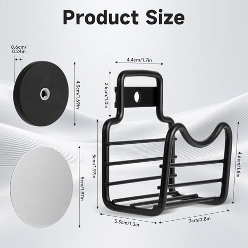 Magnetic Sponge Holder for Kitchen Sink | Strong Magnetic Stainless Steel Rack,Kitchen Accessories,Dish Sponge Organizer, Scrubber Caddy, with Extra Metal Plates