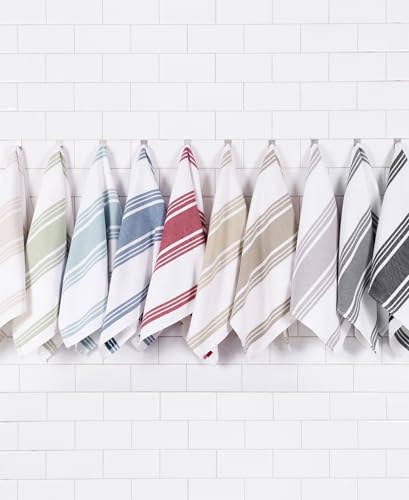 All-Clad Dual-Purpose Kitchen Towels: Highly Absorbent, Super Soft Long Lasting - 100% Cotton, 17"x30" Dish Towels for Cleaning & Drying Dishes, Pans, Glassware, or Countertops, (3-Pack), Rainfall - color: Rainfall