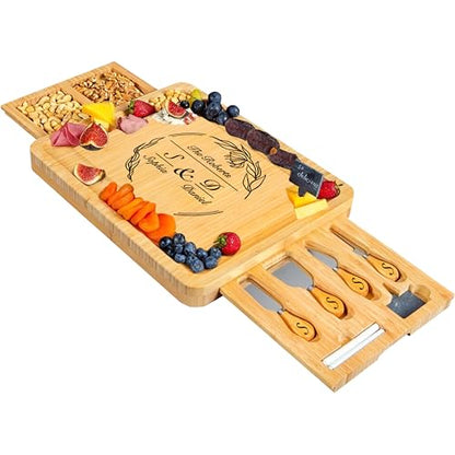 Personalized Charcuterie Board, Custom Bamboo Engraved Cheese Board, Customized Gifts, Bridal Shower Gifts, Perfect for Personalized Wedding - style: Personalized Large Charcuterie Board