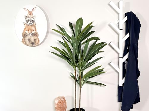 Coat Rack & Hat Rack – Modern Design – Wall Mounted – Stylish – (White) - color: White
