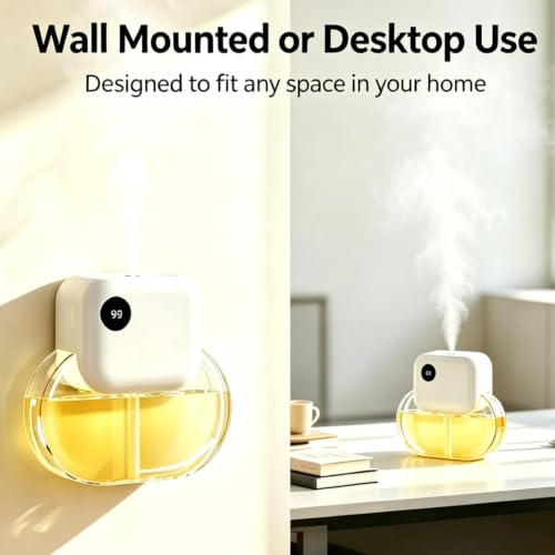 Aroma Diffuser with 170ML Essential Oil Set for Home,Rose Amber | Aromatherapy Diffuser with 6 Adjustable Mist Modes, 90 Days Long-Lasting Runtime, Ultra Quiet 35dB Operation, 7-Color Light - color: Yellow