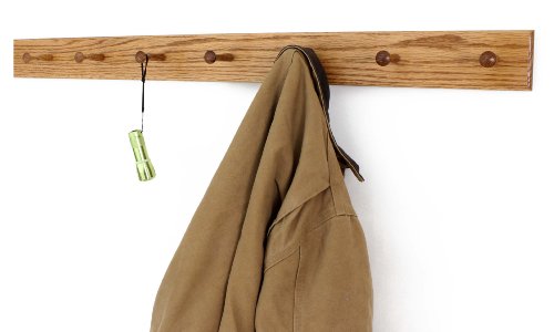 Solid Oak Shaker Peg Rack Made in The USA - Golden Oak Stain Stain 41 x 3.5 Inches with 7 Pegs - color: Golden Oak, size: 41" x 3.5" with 7 pegs