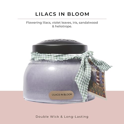 A Cheerful Giver - Lilacs In Bloom Mama Scented Glass Jar Candle (22oz) with Lid & True to Life Fragrance Made in USA - size: 22oz Mama