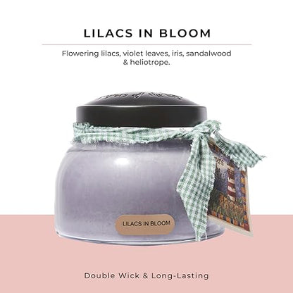 A Cheerful Giver - Lilacs In Bloom Mama Scented Glass Jar Candle (22oz) with Lid & True to Life Fragrance Made in USA - size: 22oz Mama