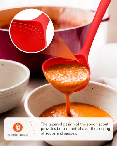 Kitchen Utensils Set, 13PCS Silicone Cooking Utensils, Heat Resistant Kitchen Utensil Spatula Set for Nonstick Cookware, Wooden Handles Kitchen Gadgets Tools Set (RED) - color: Red