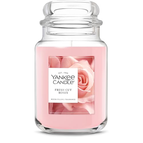 Yankee Candle Fresh Cut Roses Scented Candle, 22oz Large Jar with up to 150 Hour Burn Time, Giftable - color: Fresh Cut Roses, size: Large Jar