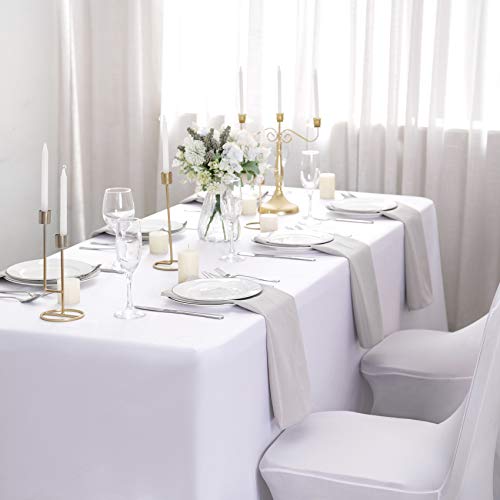 Bailarina Cloth Napkins Set of 80,17x17 inches Dinner Napkins Cloth Washable,Polyester Square Table Cloth Napkin Bulk with Hemmed Edges Ideal for Banquets, Parties and Weddings-Silver - color: Silver