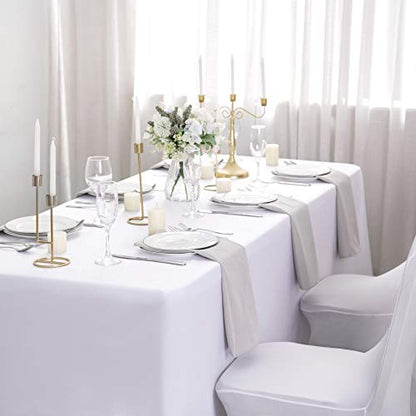 Bailarina Cloth Napkins Set of 80,17x17 inches Dinner Napkins Cloth Washable,Polyester Square Table Cloth Napkin Bulk with Hemmed Edges Ideal for Banquets, Parties and Weddings-Silver - color: Silver