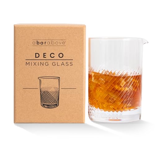 A Bar Above Cocktail Mixing Glass, Diamond Deco Stirring Pitcher, 18 Oz - color: Deco, size: 1 Count (Pack of 1)