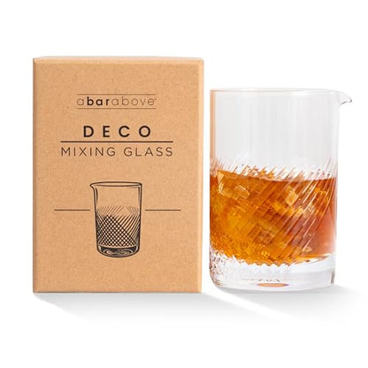 A Bar Above Cocktail Mixing Glass, Diamond Deco Stirring Pitcher, 18 Oz - color: Deco, size: 1 Count (Pack of 1)