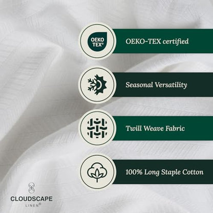 CSL Cotton Blanket King Size,Soft Herringbone Summer Blankets,108x92, White | King Size Cotton Blankets, Fits up to Cal King Bed, Soft & Breathable for All Season, Gift Ready with Reusable Tote Bag - color: 01: White, size: King / Calking (92" x 108")