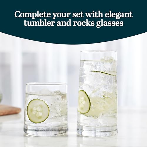 Libbey Cabos 16-Piece Rocks and Tumbler Glasses Set, Angled Glass Cups Set for Water, Juices, and More, Dishwasher-Safe Modern Glassware - color: 08 - Cabos