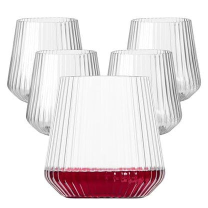 Plastic Wine Glasses, 14Oz Unbreakable Plastic Cocktail Glasses, 40 Pack | plastic wine glasses,champagne flutes,Unbreakable,Shatterproof,Recyclable,Wedding,Toasting,Disposable, Birthday,Bar,BPA-Free