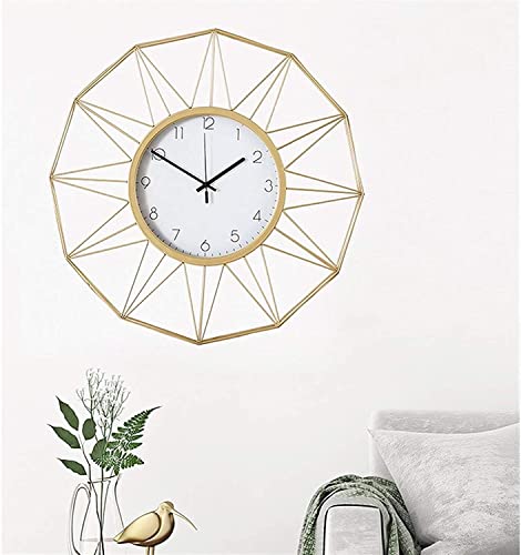 Wall Clocks Iron Wall Clock Metal Wall Decorative Centerpiece Weddings Home Office for Living Room Kitchen Bedroom Wall Decoration