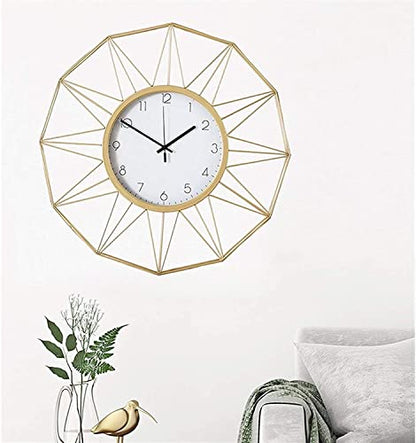 Wall Clocks Iron Wall Clock Metal Wall Decorative Centerpiece Weddings Home Office for Living Room Kitchen Bedroom Wall Decoration