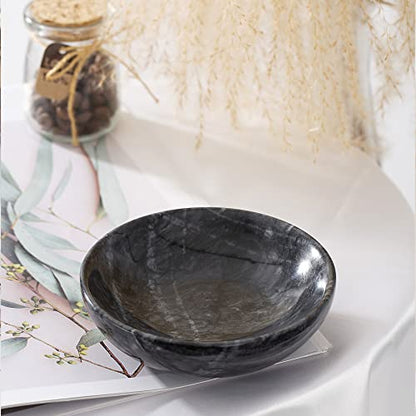 Marble Jewelry Dish - Rings Holder - color: Black