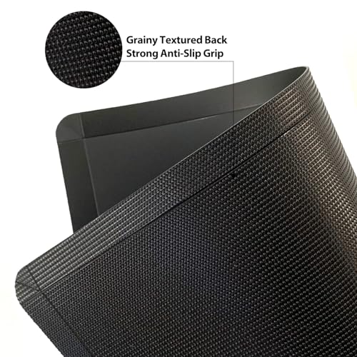 WK Flexible Plastic Cutting Boards Mats with Lip, Foldable Cutting Board for Kitchen Set of 3, Black Cutting Boards for Meat, Nonslip Cutting Mats Sheets, BPA Free, Dishwasher Safe - color: Foldable - Black - 3
