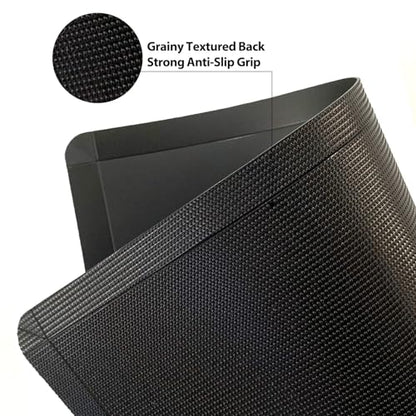 WK Flexible Plastic Cutting Boards Mats with Lip, Foldable Cutting Board for Kitchen Set of 3, Black Cutting Boards for Meat, Nonslip Cutting Mats Sheets, BPA Free, Dishwasher Safe - color: Foldable - Black - 3