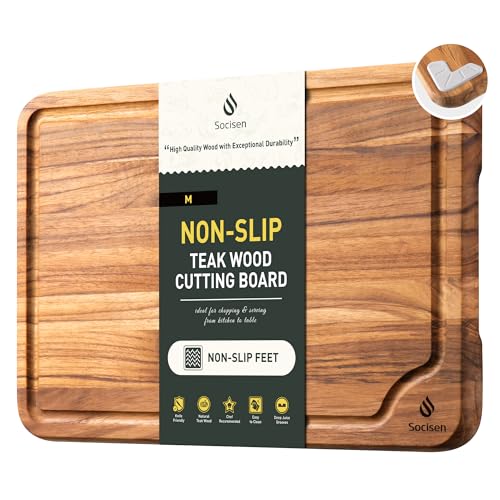 Teak Cutting Boards for Kitchen 13'' Teak Wood Wooden Charcuterie Board | Charcuterie Board, Serving, Heavy Duty, Sink Board, Non Slip, Wooden Chopping Board, Small Wooden Chopping Board - style: 13 IN