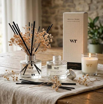 Flower Reed Diffuser Set Fresh Linen Scent for Bathroom Accessories Shelf Decor & Air Fresheners, Fresh Air Sticks Defusers with 5.1 fl oz Essential Oils, House Office Decor & Gifts