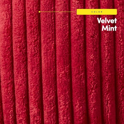 Rocking Chair Cushion Premium Tufted Pads Non Skid Slip Backed Crushed Velvet Cover Set of Upper and Lower with Ties, 21 in x 17 in | 17 in x 17 in, Velvet Red - color: Velvet Red, style: 21" X 17"/17" X 17" (Pack of 1)