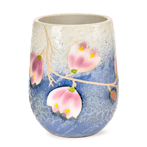 Sungmor 10.6 Inch Hand Painted Ceramic Succulent Plant Pot - Gray Purple | Textured Decorative Pottery Planter with Drainage Hole, Indoor Outdoor Flower Pot for Home & Office Decor - color: Gray Purple (Dia.: 6.3inch & H: 10.6inch)