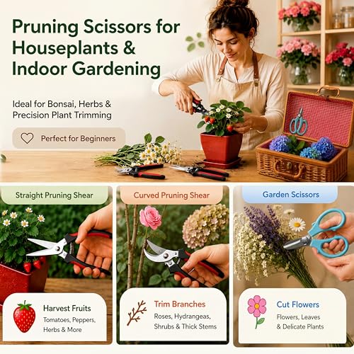 Repotting Mat and Planting Tools, Indoor Plants, Wicker Basket | All-in-one succulent repotting set, pruning shears, snap-corner mat, wicker storage, indoor gardening gift set
