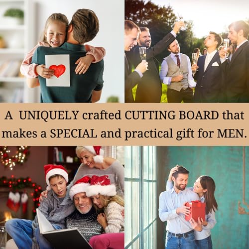 Personalized Cutting Board – Custom Engraved Grilling Gifts for Men, Birthday, Wedding, Housewarming – Ideal Present for Man, Dads, Husbands, Newlyweds, Perfect for Grill, Valentines Day Gifts for Him - style: Dad-Gift
