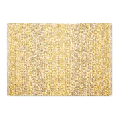 DII Woven Rag Rug Collection Recycled Yarn Variegated Rustic Stripe, 2x3', Honey Gold - color: Honey Gold