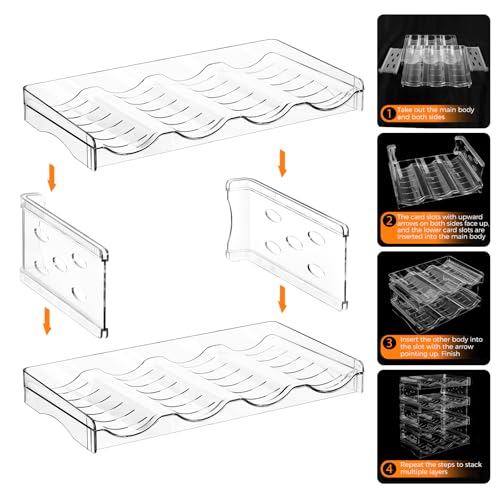 BoxedHome Plastic Water Bottle Organizer and Wine Rack Storage Holder for Inside Cabinet, Kitchen Countertop, Table Top, Pantry, Bars, Cabinets, Fridge - Clear (2 Tier 8 Containers) - size: 2Tier 8Bottles