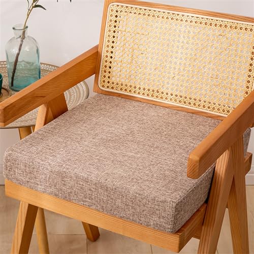 Reyox Recliner Cushion for Armchair 2" Thick Grey 3 16" x 16" | Removable Cotton Linen Cover, Non Slip Square Chair Cushion, Thicken Foam Chair Pads for Long Sitting - color: 2" Thick Grey 3, size: 16" x 16"