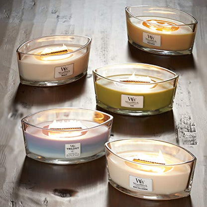 WoodWick Ellipse Scented Candle, Linen, 16oz | Up to 50 Hours Burn Time