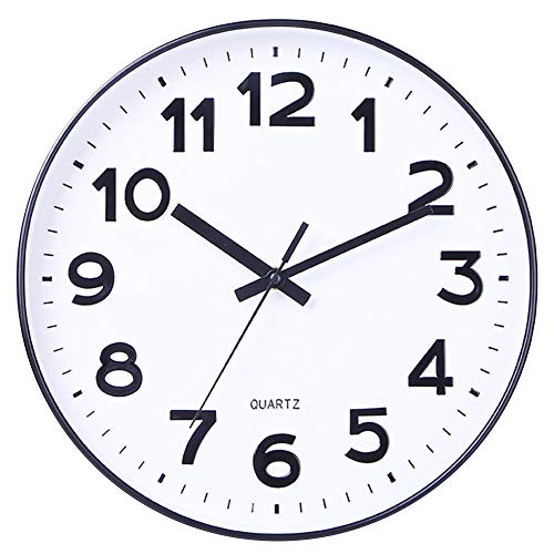Foraineam 2 Pieces 12-Inch Wall Clock Silent Non Ticking Battery Operated Decorative Quartz Clock for Home Office School