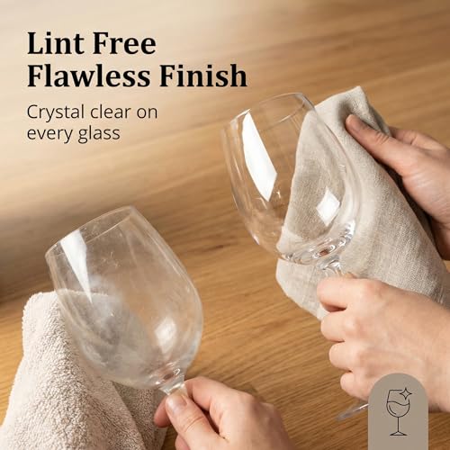 Pure Linen Flax Washcloths – 4-Pack Natural Dish Towels Set – Linen Tea Towel Cloth Napkins – Small Hand Towels for Kitchen – Durable, Lint-Resistant, Highly Absorbent