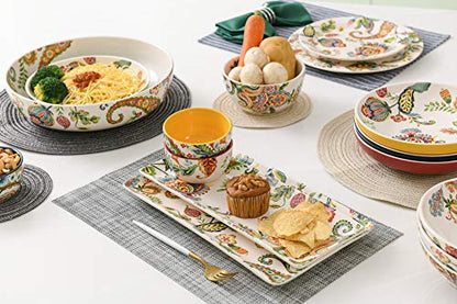 Bico Protea Cynaroides Pasta Bowls, 35oz Salad Bowl Set of 4, Large Ceramic Serving Dinner Bowls for Soup and Cereal, Microwave and Dishwasher Safe, Gift for Housewarming and Thanksgiving - color: Protea Cynaroides