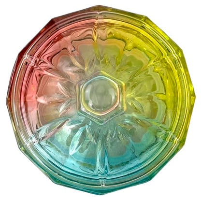 Colorful Crystal Glass Candy Snack Barrel Storage Jar Embossed Luxury Cookie Buffet Canister With Lids Jewelry Box Jar Biscuit Containers - color: Treasure Box-02